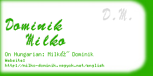 dominik milko business card